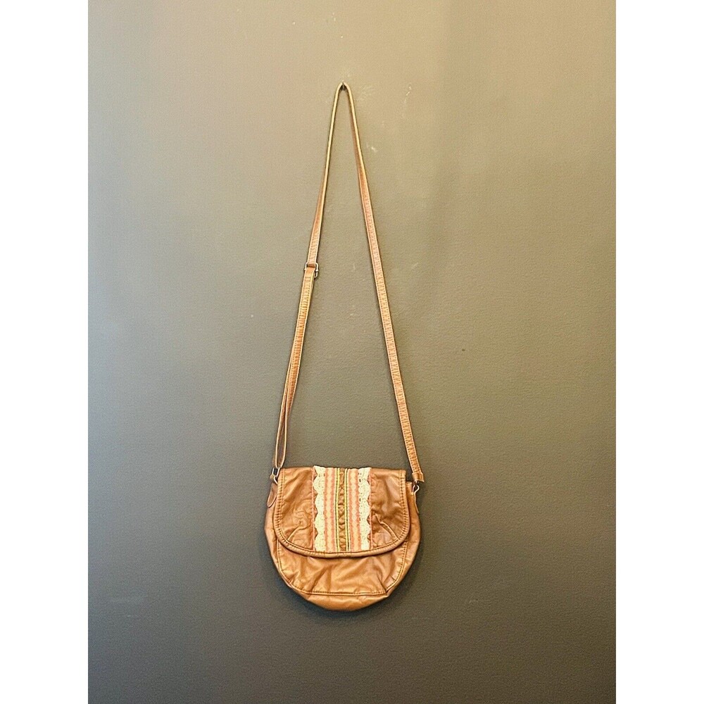 T Shirt And Jeans Faux Leather Hippy Boho Vintage Embroidered Mini Bag